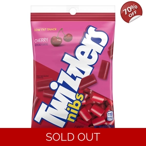 Twizzlers Cherry Nibs - Red Chewy Candy Low Fat Sweets - 6oz 170g Bag